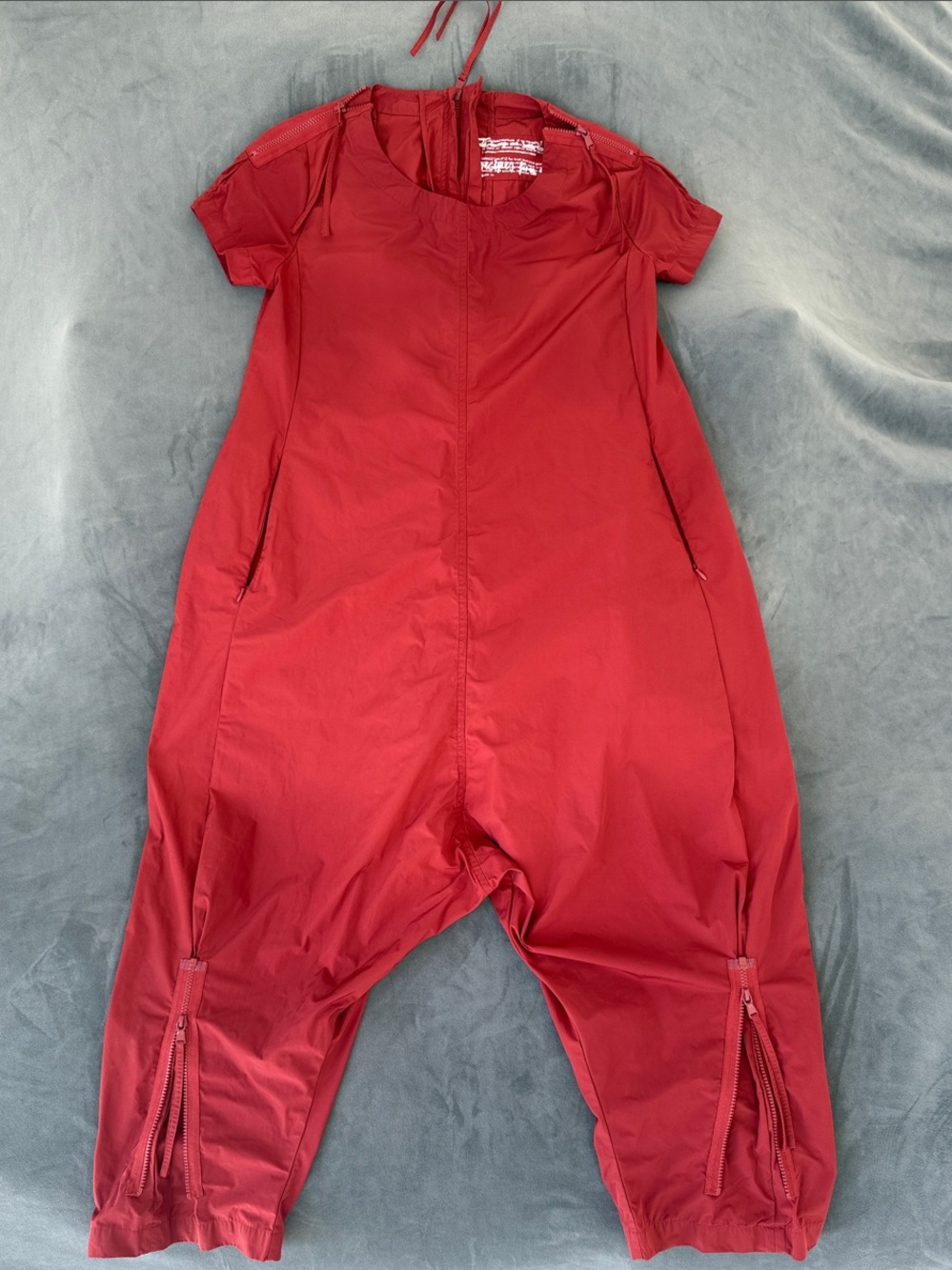 RUNDHOLZ Women’s rust Short-Sleeve Utility Jumpsuit